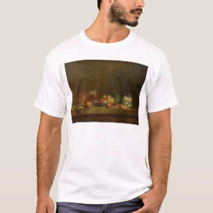 Camiseta Todavía vida con una botella de aceitunas, 1760