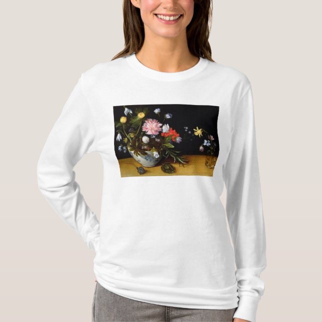 Camiseta Todavía vida de flores (Anverso)