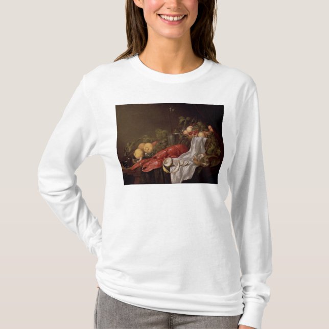 Camiseta Todavía vida de la fruta y de una langosta (Anverso)