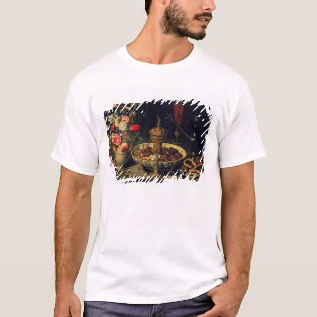 Camiseta Todavía vida de las flores y de los frutos secos, (Anverso)