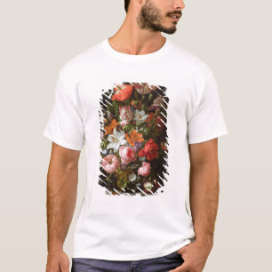 Camiseta Todavía vida de los lirios de los rosas, tulipane