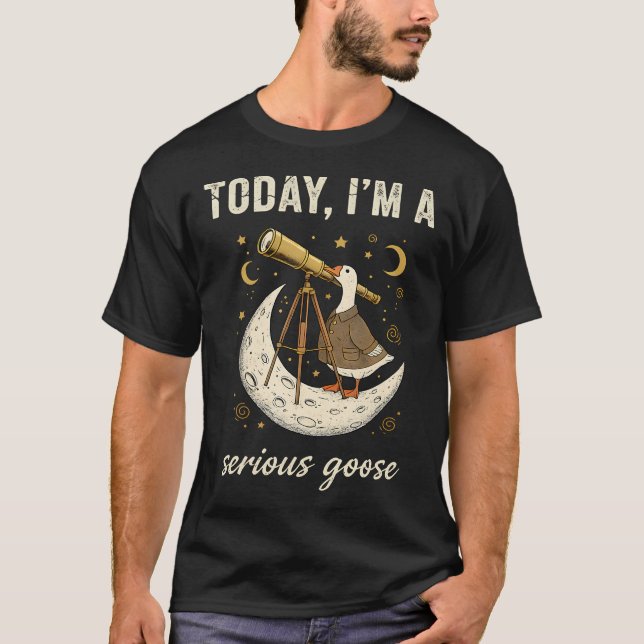 Camiseta Today Im A Serious Goose Funny Astronomer (Anverso)