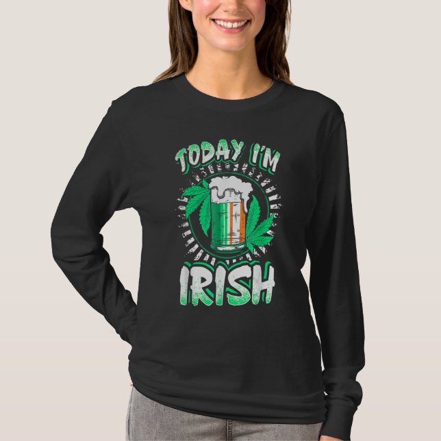 Camiseta Today Im Irish Shamrock Flag St Patricks Day (Anverso)