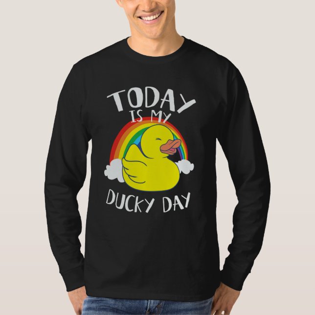Camiseta Today is My Ducky Lucky Day Yellow Rainbow Rubber  (Anverso)