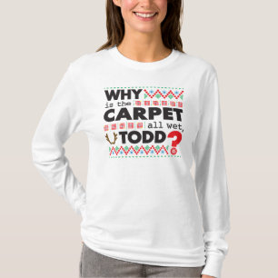 Camiseta Todd Margo Carpet Funny Navidades Feo Verde Rojo