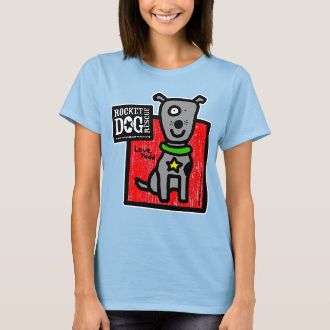 Camiseta Todd Parr - perro gris vintage (Anverso)