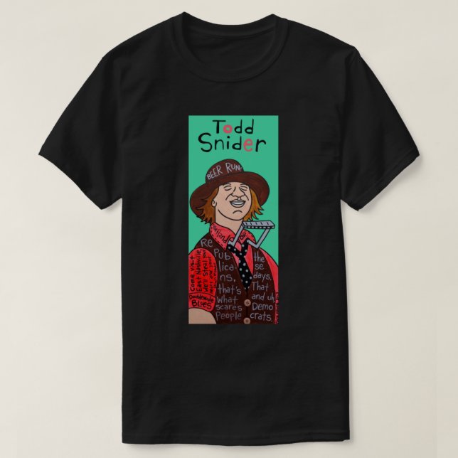 Camiseta Todd Snider Pop Folk Art Classic T-Shirt (Diseño del anverso)