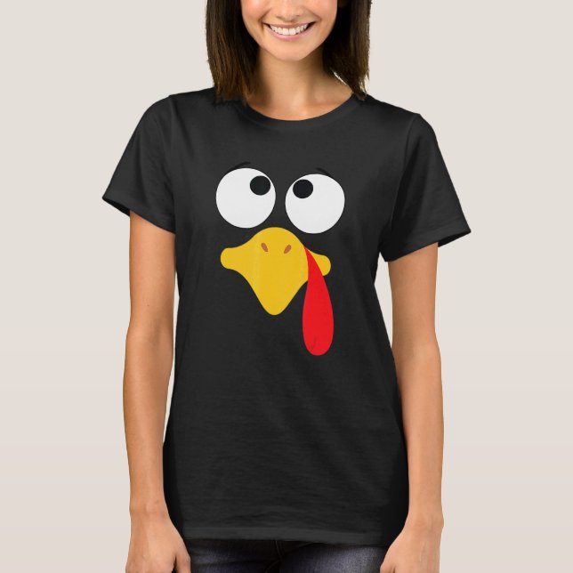 Camiseta Toddler Boy Girl Turkey Face Costume Happy Thanksg (Anverso)