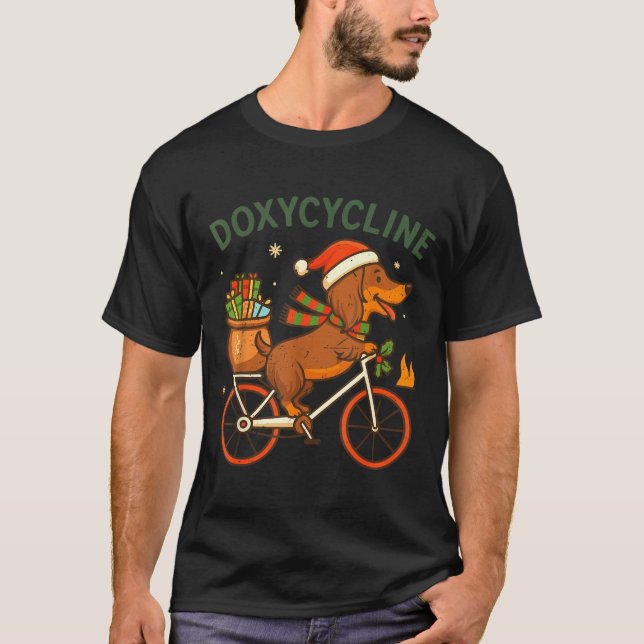 Camiseta Toddler Doxycycline Long Hair Dachshund Christmas  (Anverso)