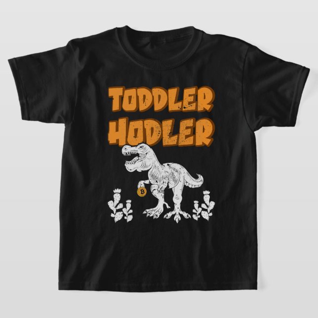 Camiseta Toddler Hodler Bitcoin Dinosaur BTC Cryptocurrency (Distribución)
