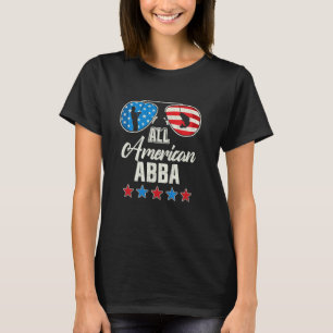 Camiseta Todo americano pescar Abba 4 de julio bandera de E