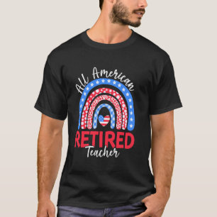 Camiseta Todo americano profesor jubilado bandera americana