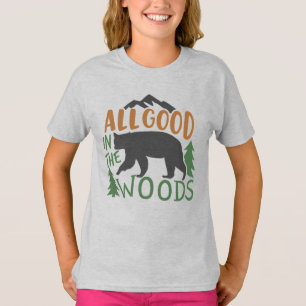 Camiseta Todo Bien En El Bosque Oso Negro De La Naturaleza