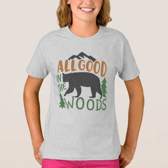 Camiseta Todo Bien En La Naturaleza Del Oso Negro De La Sel (Anverso)
