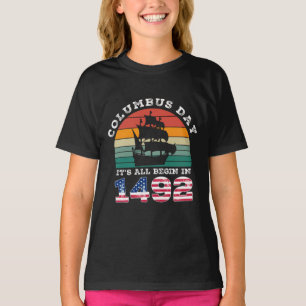 Camiseta TODO COMIENZA EN 1942, Día De Colón