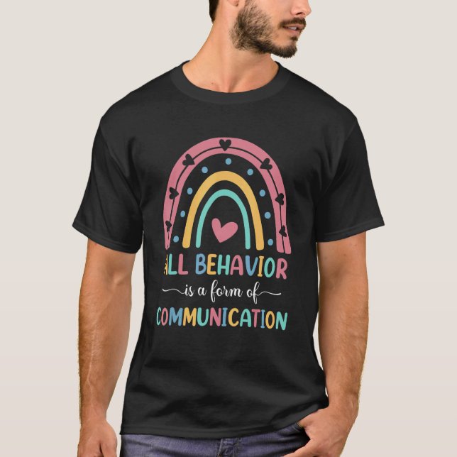 Camiseta Todo Comportamiento Es Forma de Comunicación Profe (Anverso)