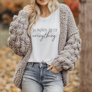 Camiseta Todo con Especias de Calabaza Escritura Minimalist