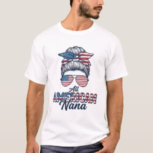 Camiseta Todo diseño de vector de moño desordenado patrióti