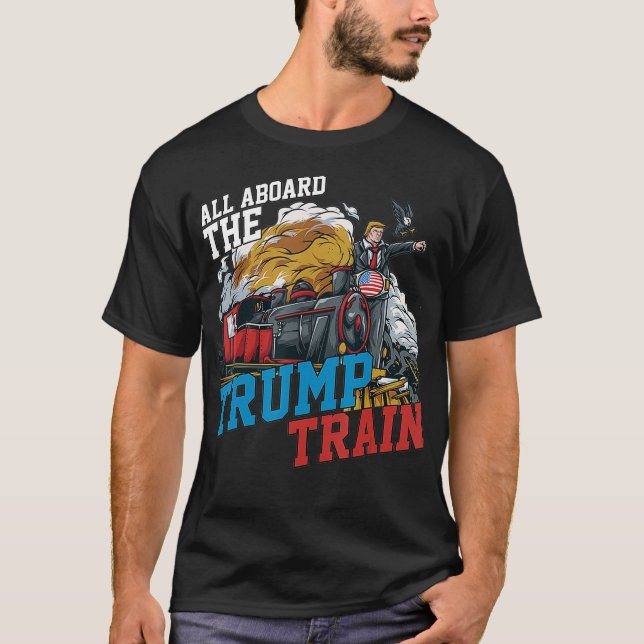 Camiseta Todo divertido a bordo del tren de Trump en Estado (Anverso)