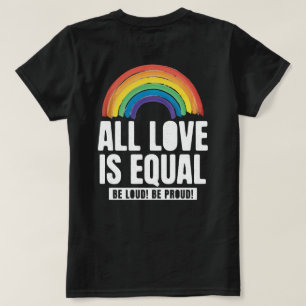 Camiseta Todo el amor es igual orgullo LGBT igualdad de der