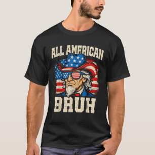 Camiseta Todo El Bruh Tío Sam Funny De Los Hombres Del 4 De