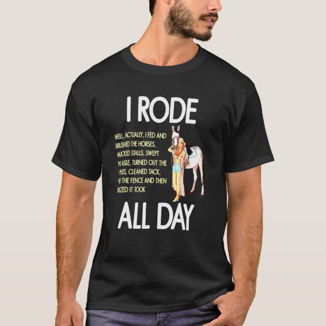 Camiseta Todo el día en equitación (Anverso)