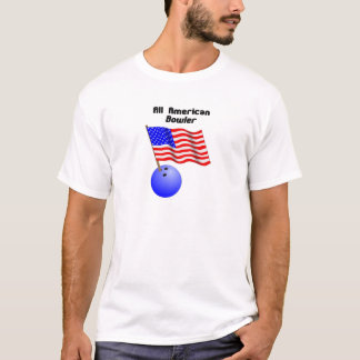 Camiseta Todo el jugador de bolos americano