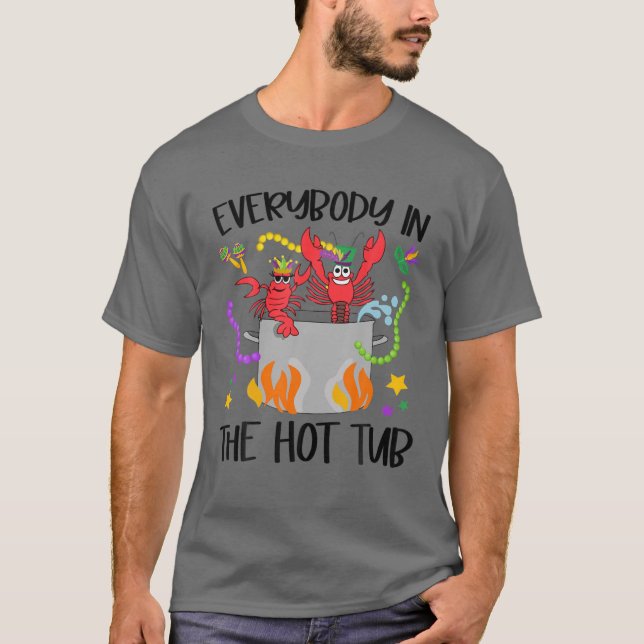 Camiseta Todo El Mundo En El Cajún De Baño Caliente Mardi G (Anverso)