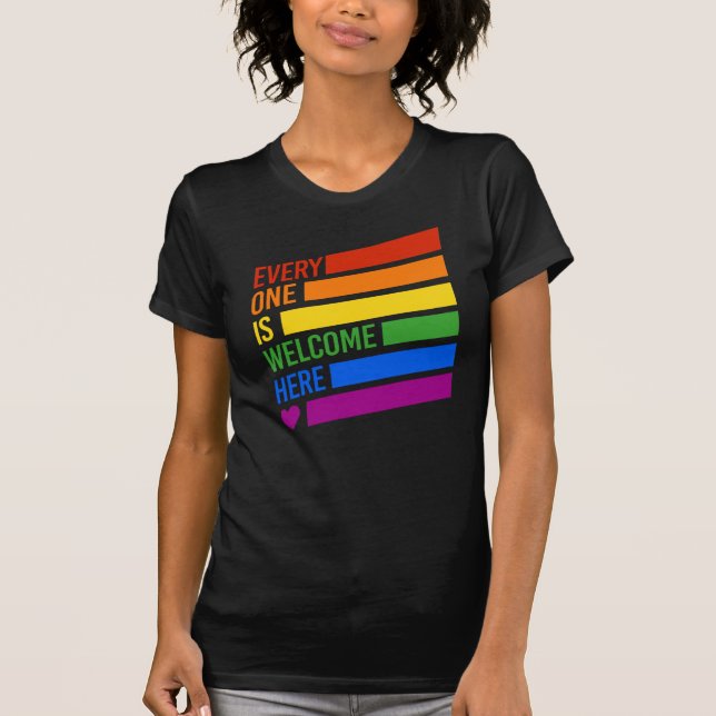 Camiseta Todo el mundo es bienvenido aquí (Anverso)
