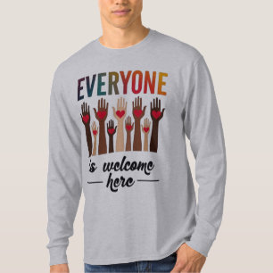 Camiseta Todo el mundo es bienvenido aquí - EEUU Diversity