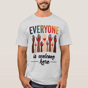 Camiseta Todo el mundo es bienvenido aquí - EEUU Diversity