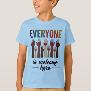Camiseta Todo el mundo es bienvenido aquí - EEUU Diversity 