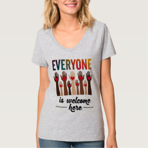 Camiseta Todo el mundo es bienvenido aquí - EEUU Diversity