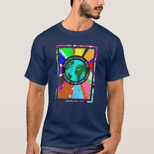 Camiseta Todo el mundo pertenece aquí Día de la Tierra Orgu (Anverso)
