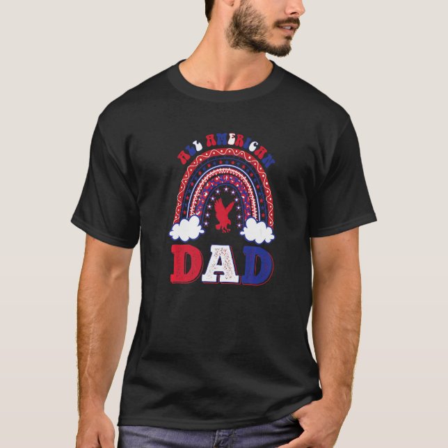 Camiseta Todo El Papá Americano 4 De Julio Águila (Anverso)