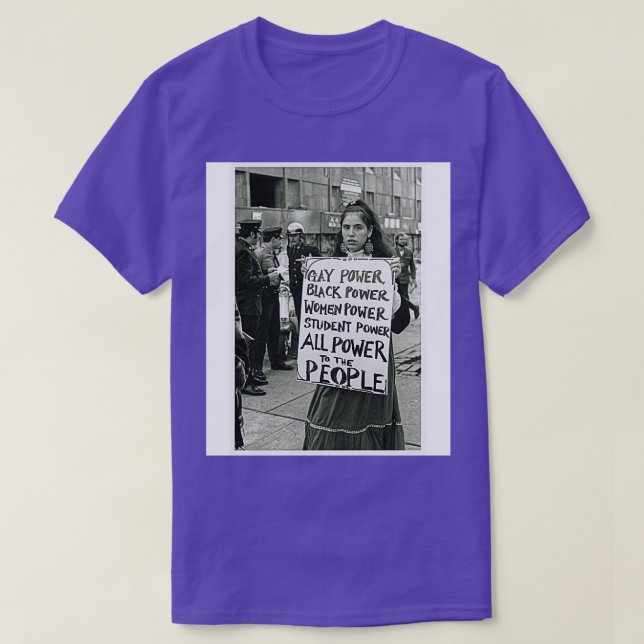 Camiseta Todo el poder para el Rótulo de protesta de la cos (Diseño del anverso)