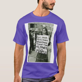 Camiseta Todo el poder para el Rótulo de protesta de la cos