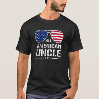 Camiseta Todo el tío americano de la bandera patriótica 4 d