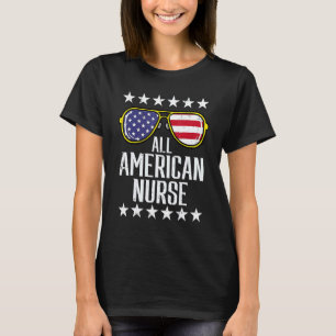 Camiseta Todo Enfermera Americana Scrub Día de los Caídos 4