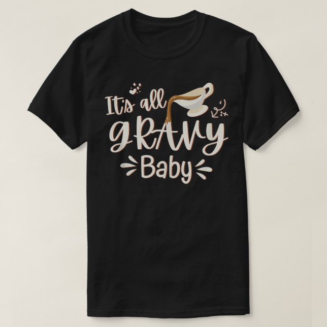 Camiseta Todo es diseño retro de bebe de salsa Thanksgivi (Diseño del anverso)