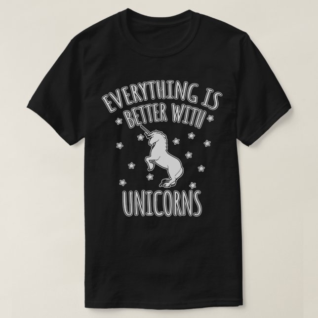 Camiseta Todo es mejor con unicornios (Diseño del anverso)