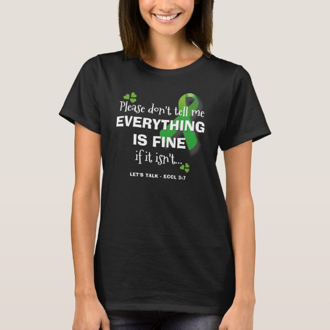 Camiseta TODO ESTÁ BIEN EN MATERIA DE Salud Mental. (Anverso)
