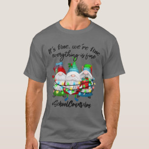 Camiseta Todo Está Bien Escolar Consejero Navidades Navidad