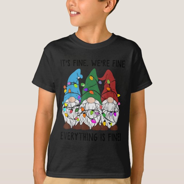 Camiseta Todo está bien, Navidades de Gnome bien ligeros (Anverso)