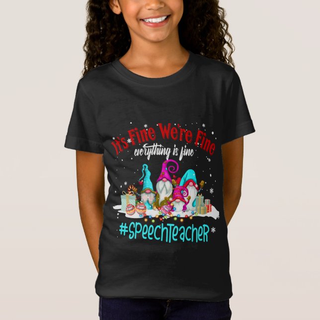 Camiseta Todo Está Bien, Navidades De Profesores De Discurs (Anverso)