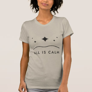 Camiseta Todo está tranquilo Estrella sobre colinas Navidad