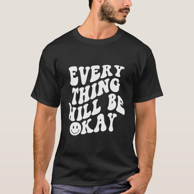 Camiseta Todo estará bien, cara feliz (Anverso)