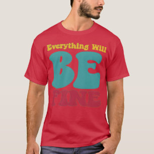 Camiseta todo estará bien cita positiva chico