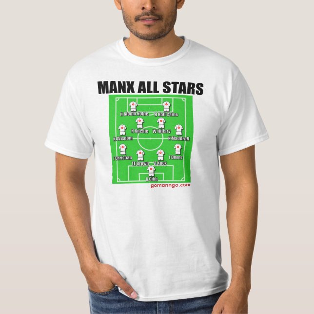 Camiseta Todo-Estrellas de la Isla de Man (Anverso)