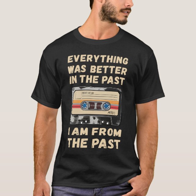 Camiseta Todo Fue Mejor En Cassette Pasado (Anverso)